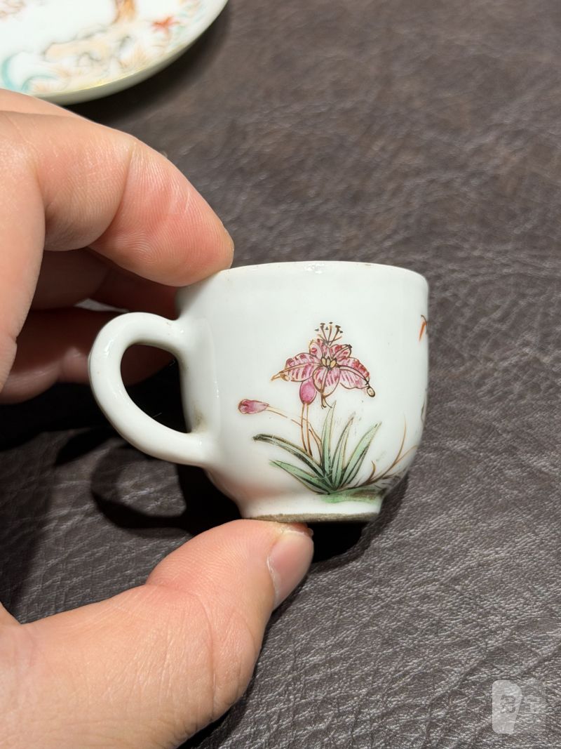 清乾隆 粉彩花鸟纹茶具一套25件 - 图77